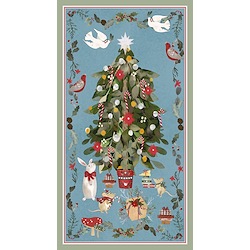 Blue - 24in Christmas Tree Panel